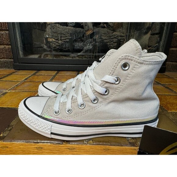 Women’s 5 Converse Chuck Taylor All Star Hi Iridescent Athletic Shoes 566110f - Picture 5 of 9
